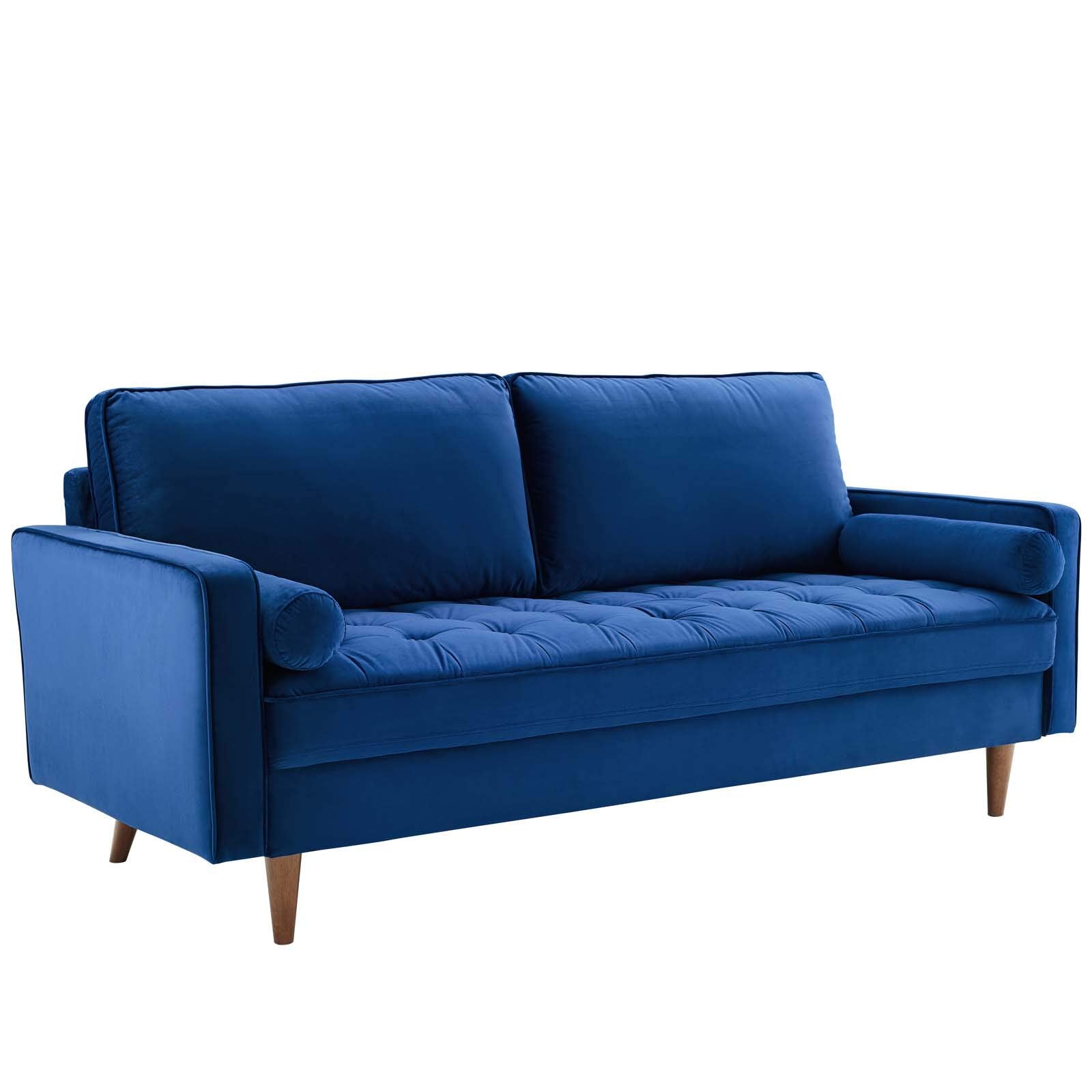Modway Eei-3764-Nav Valour Performance Velvet Sofa, Navy